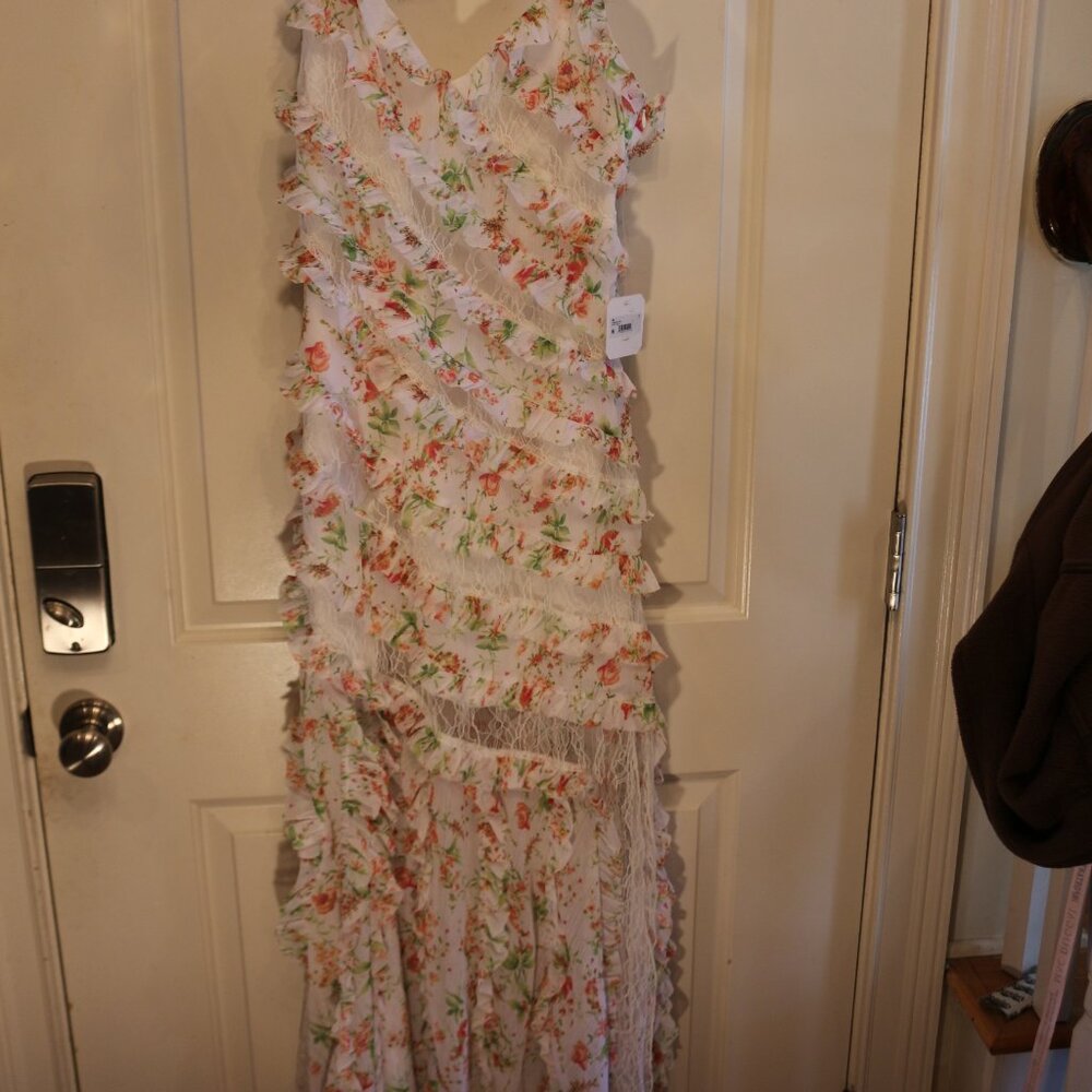 Angie black floral dress. New with tags.